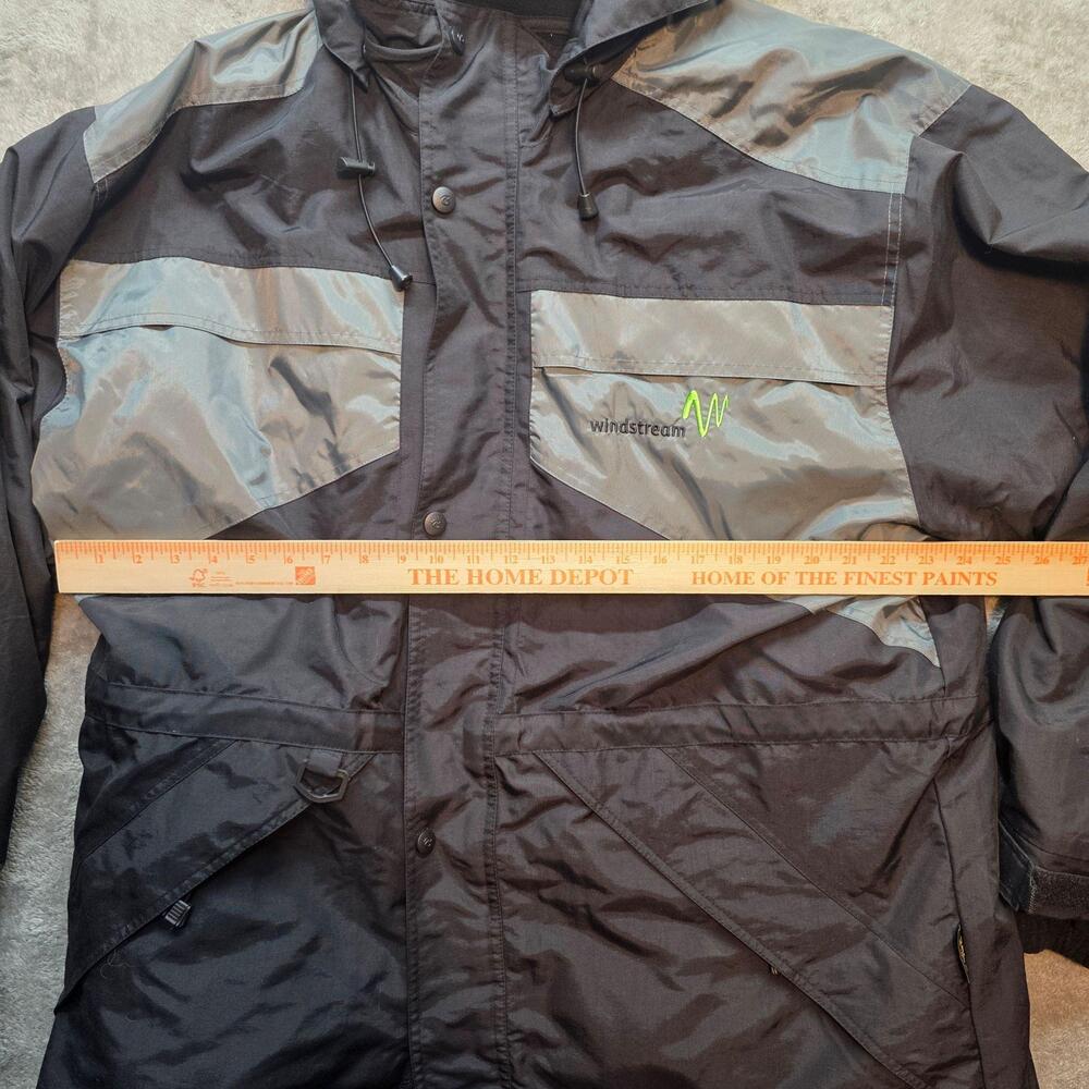 Baru Sports 3 In 1 Jacket Mens XL Black Windstream Hooded Reflective 2553 Winter - Picture 5 of 11